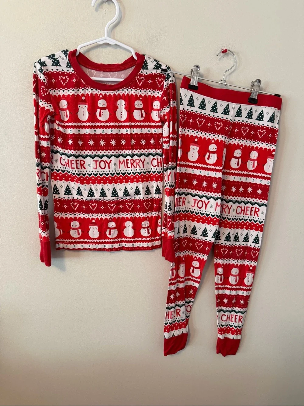 Little Sleepies Red Holiday Snowman Pajama Set
